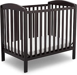 Delta Children Emery Mini Convertible Baby Crib with Mattress
