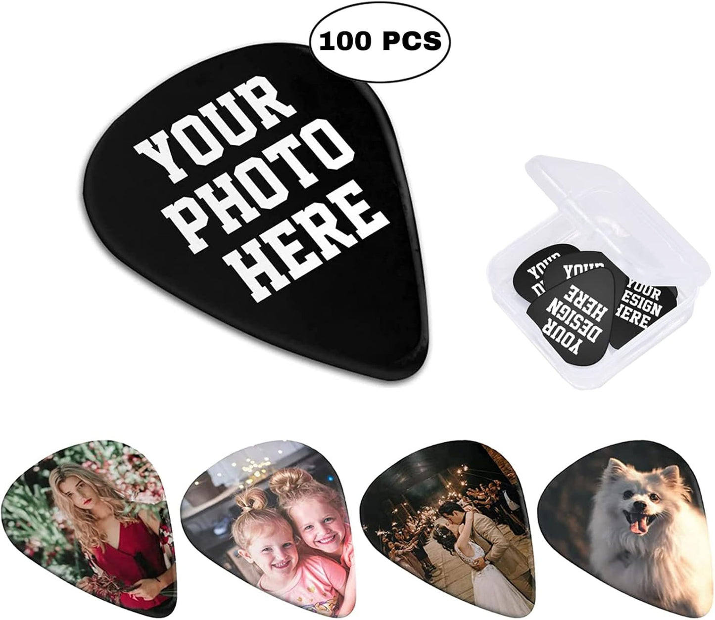 Custom 100 Pack Personalized Guitar Picks for Music Lovers
