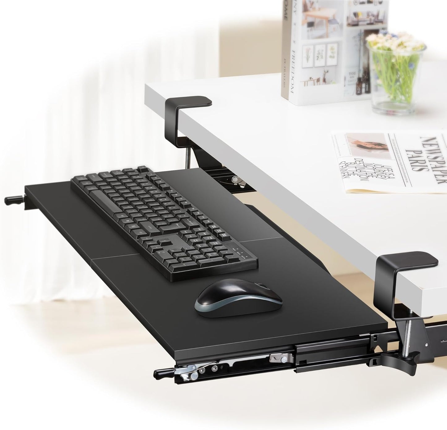 Space-Saving Ergo Keyboard Tray - Wrist-Friendly Design