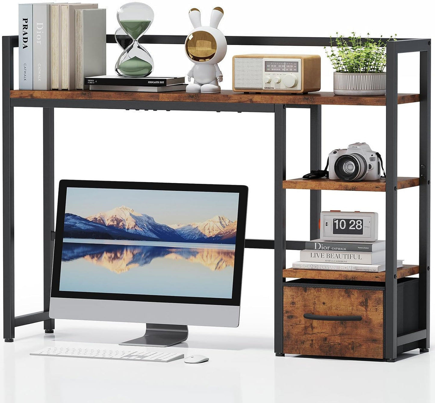 Marbrasse Desk Shelf: Space-Saving Home Office Storage