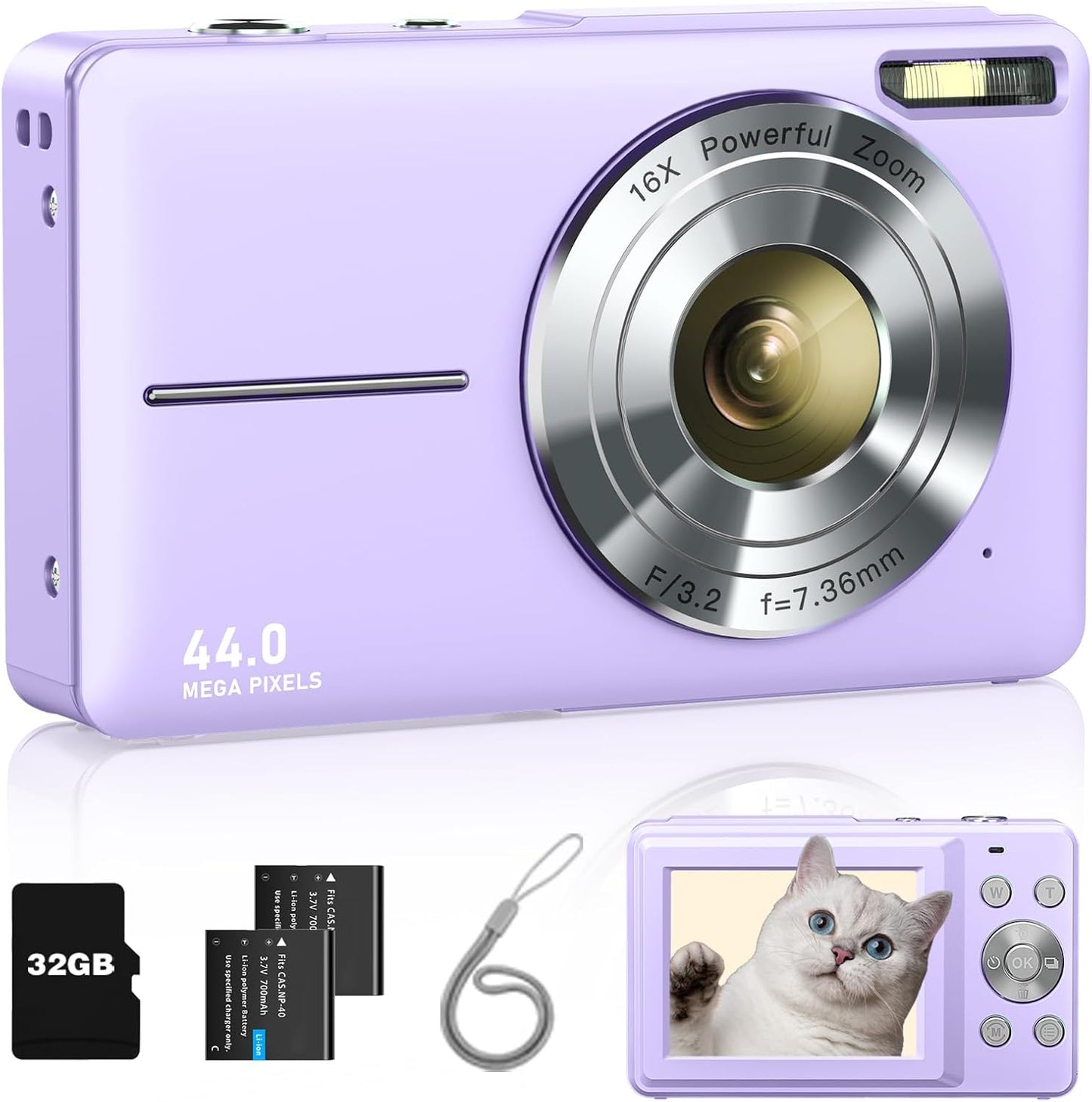 Digital Camera for Kids with 16X Zoom and Anti Shake Feature