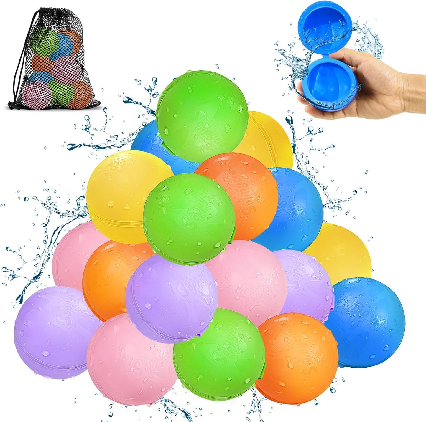 SOPPYCID Reusable Magnetic Water Balloons for Summer Fun