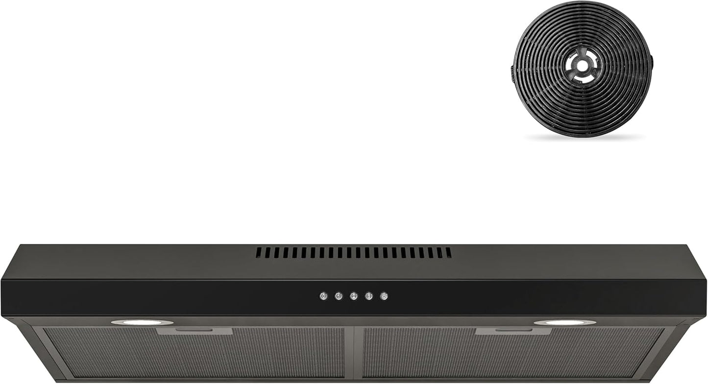 FIREGAS 30 Inch Under Cabinet Range Hood with Powerful 300 CFM