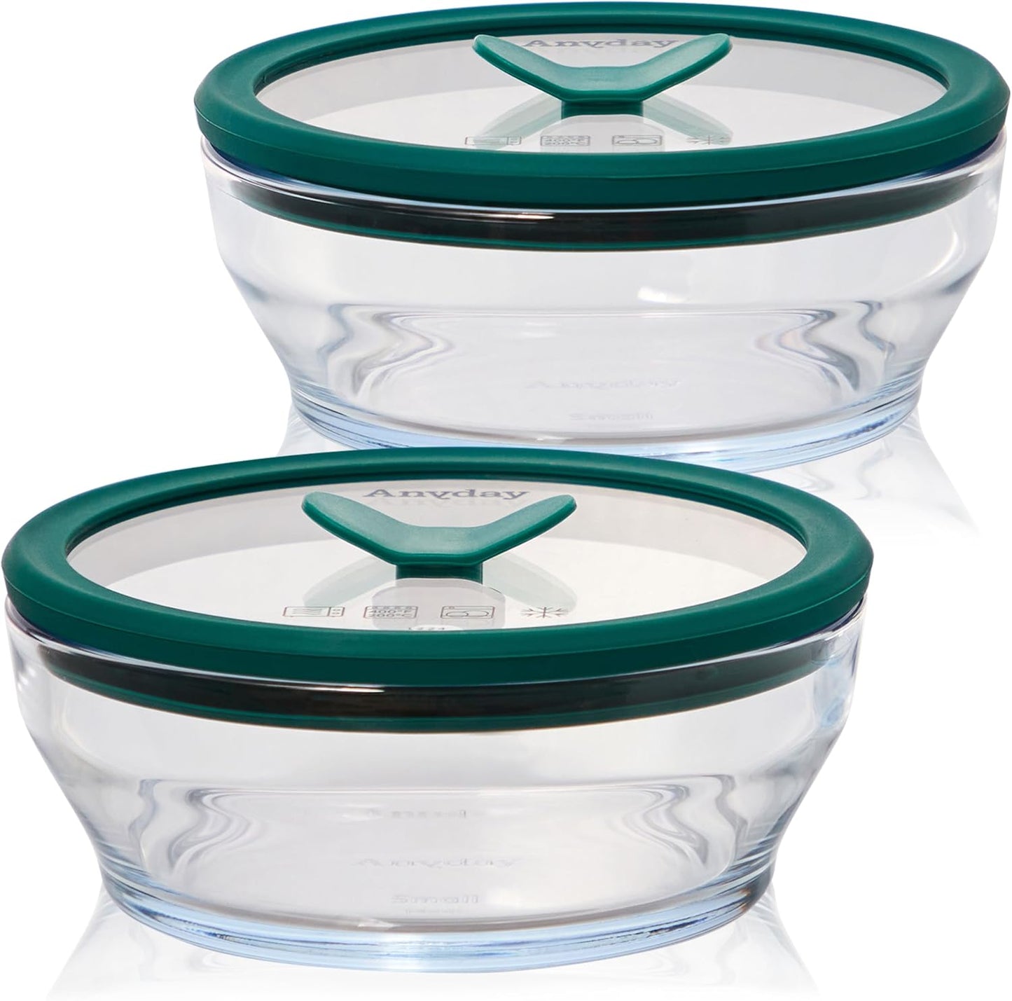 Anyday 2-Pack Glass Food Storage Set for Healthy Meal Prep