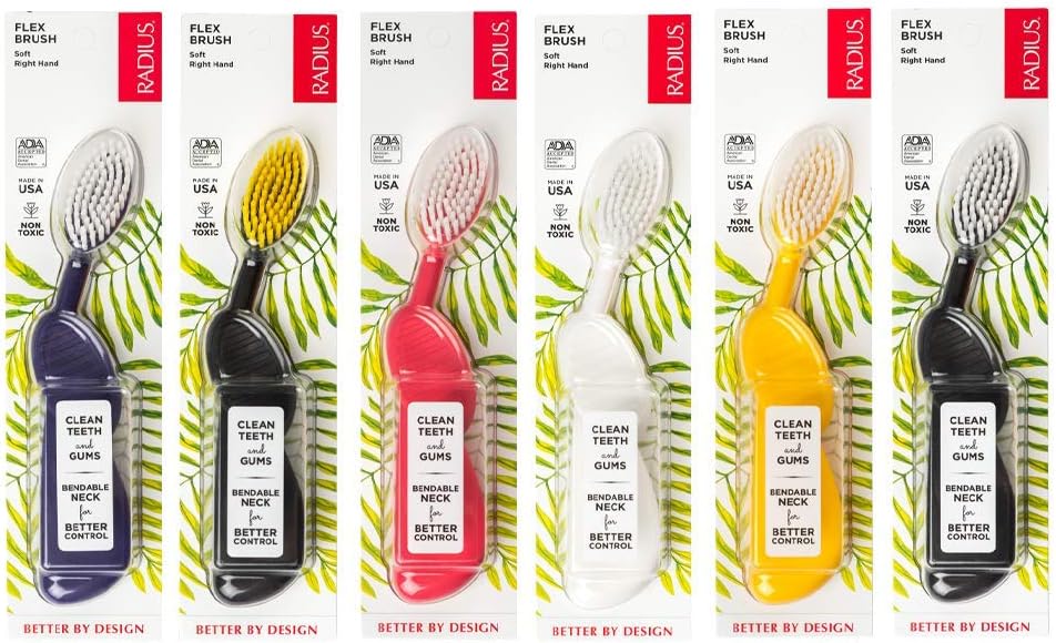 RADIUS Flex Brush with Soft Bristles for Gum Health Improvement
