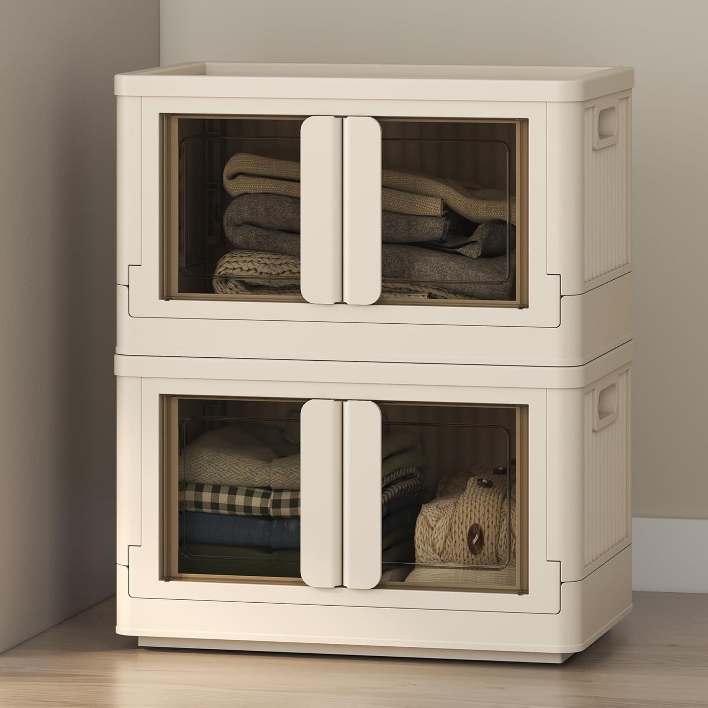 75 QT Stackable Storage Bins with Lids for Home Organization