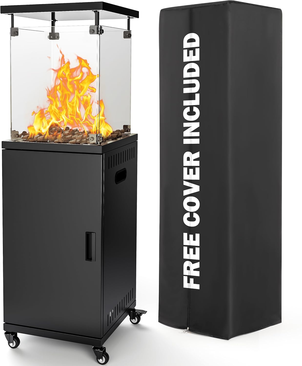 Portable 41,000 BTU Patio Heater with Wheels