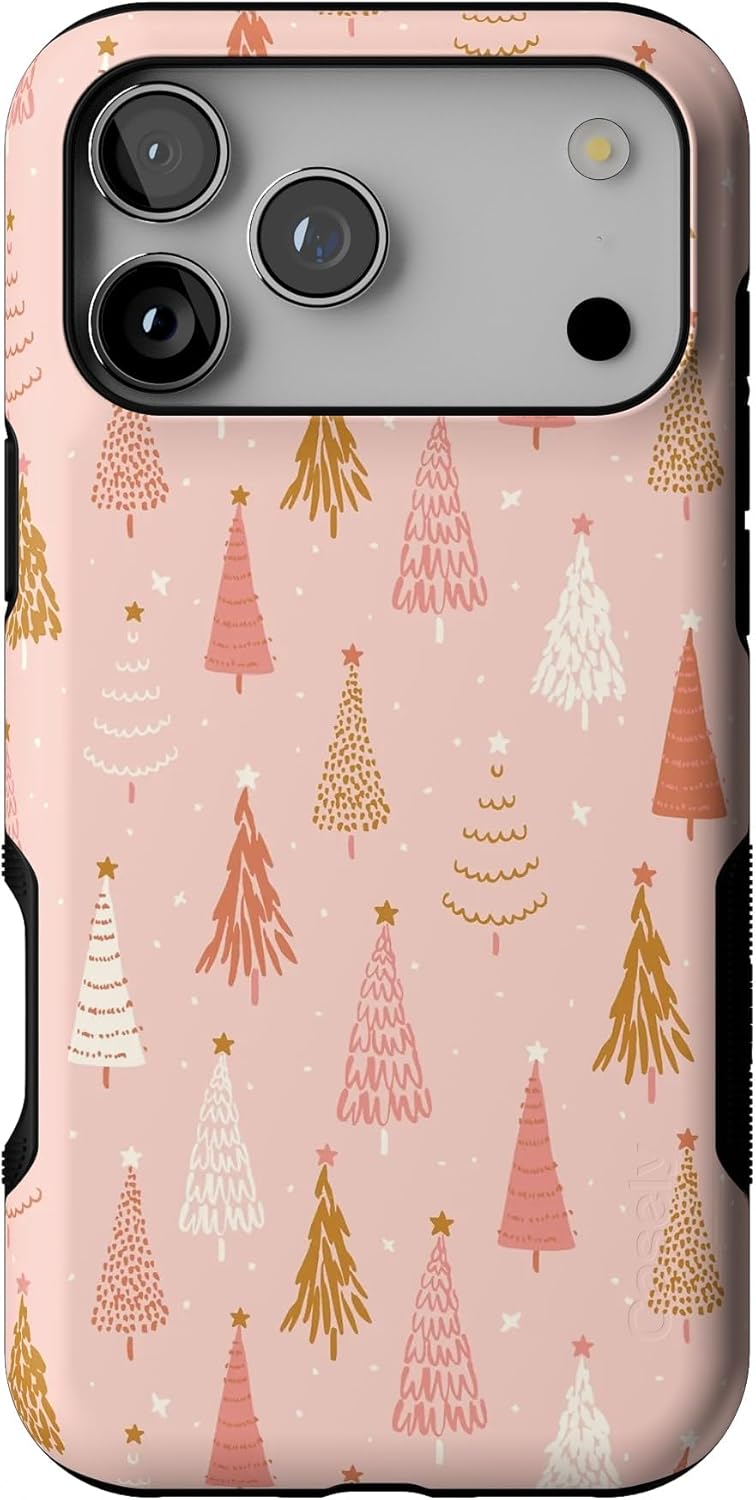 Bold Protective iPhone 17 Pro Max Case in Bubblegum Forest Design