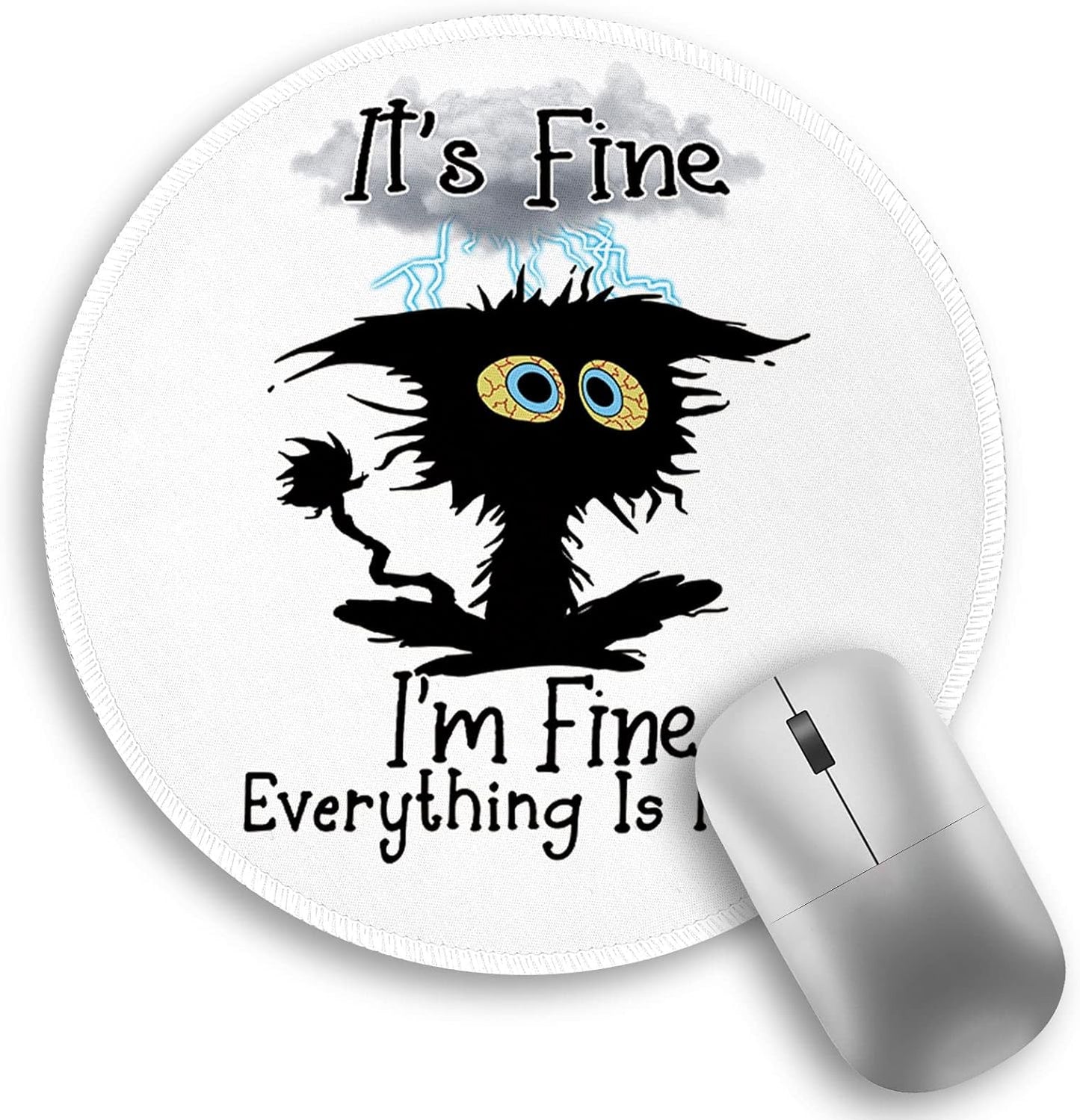 Non-Slip Funny Black Cat Mouse Pad - Gaming Essential!