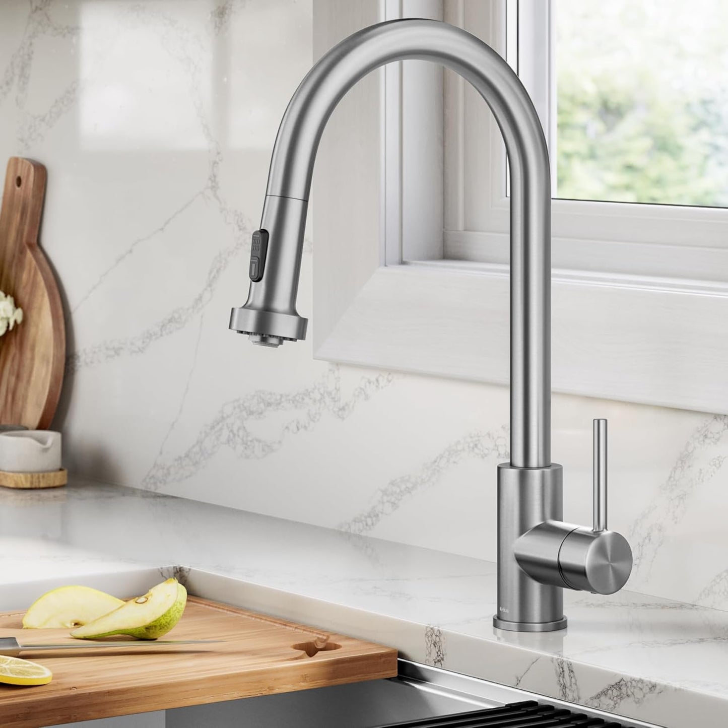 KRAUS Bolden Pull Down Kitchen Faucet with Spot-Free Finish