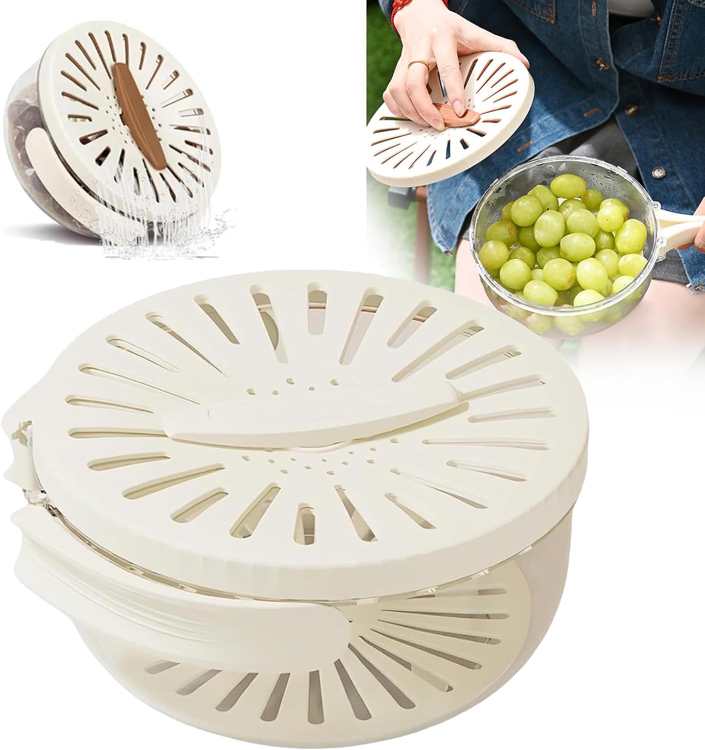 Swinizh Foldable Draining Basket - Efficiently Wash & Drain Fruit!
