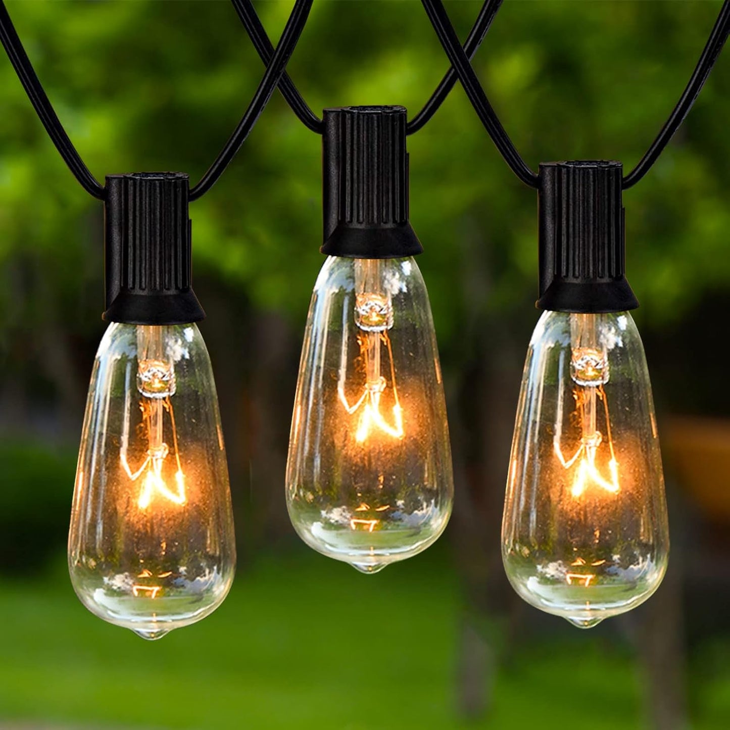GOOTHY Outdoor String Lights 45Ft Vintage Patio Lights for Decor