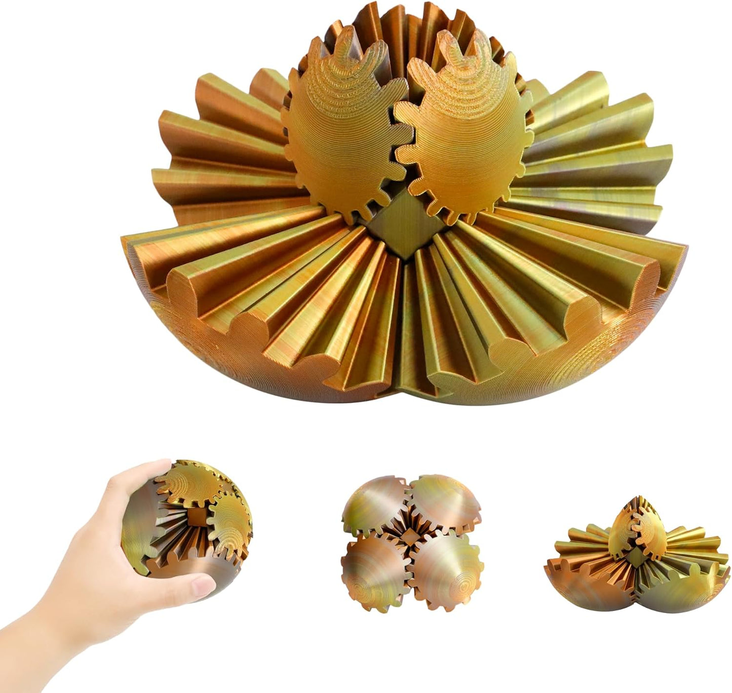 Ultimate Steampunk Fidget Gear Ball - Stress Relief!