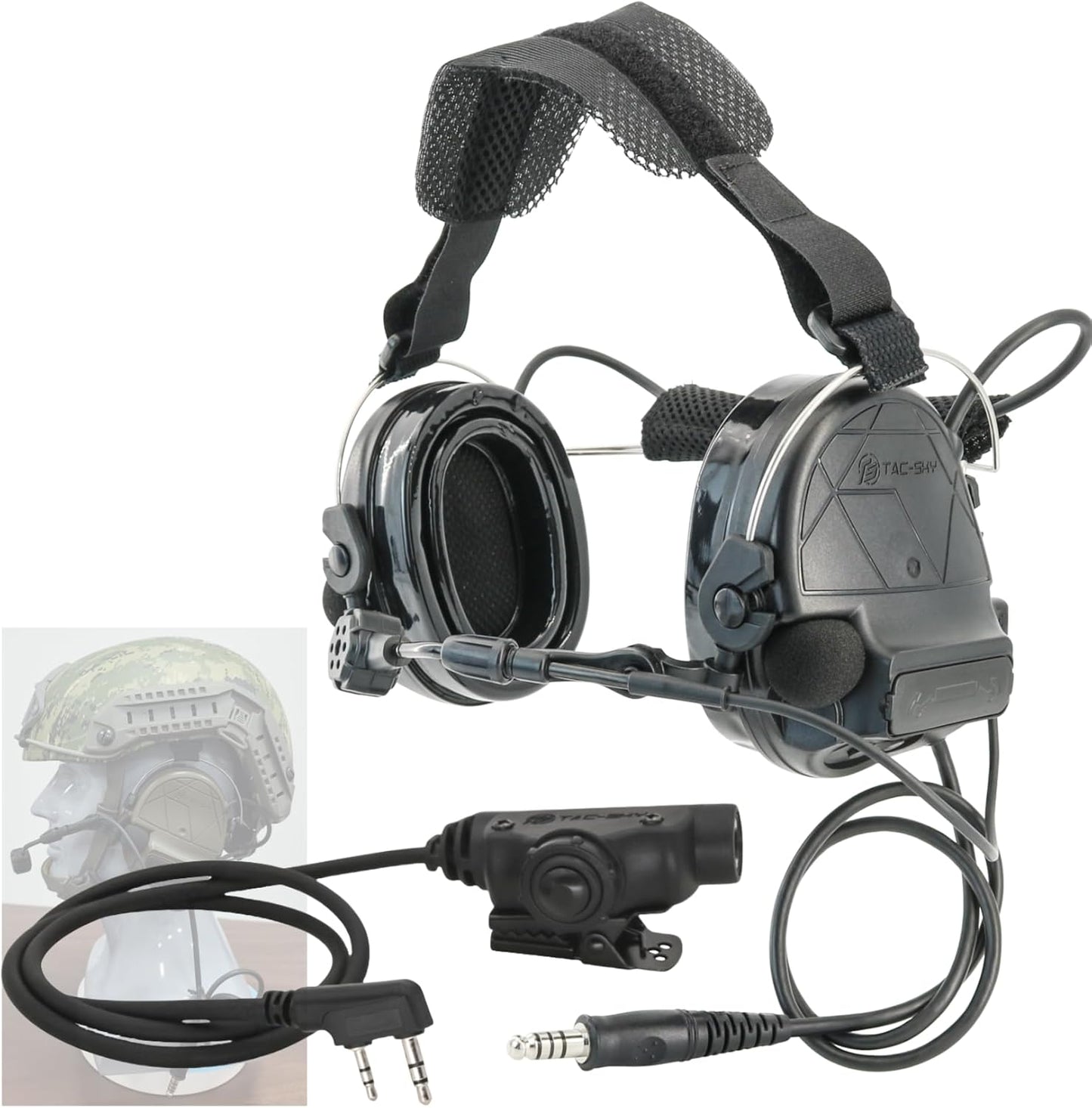 C5 PRO Tactical Headset for Kenwood Two-Way Radio Gaming
