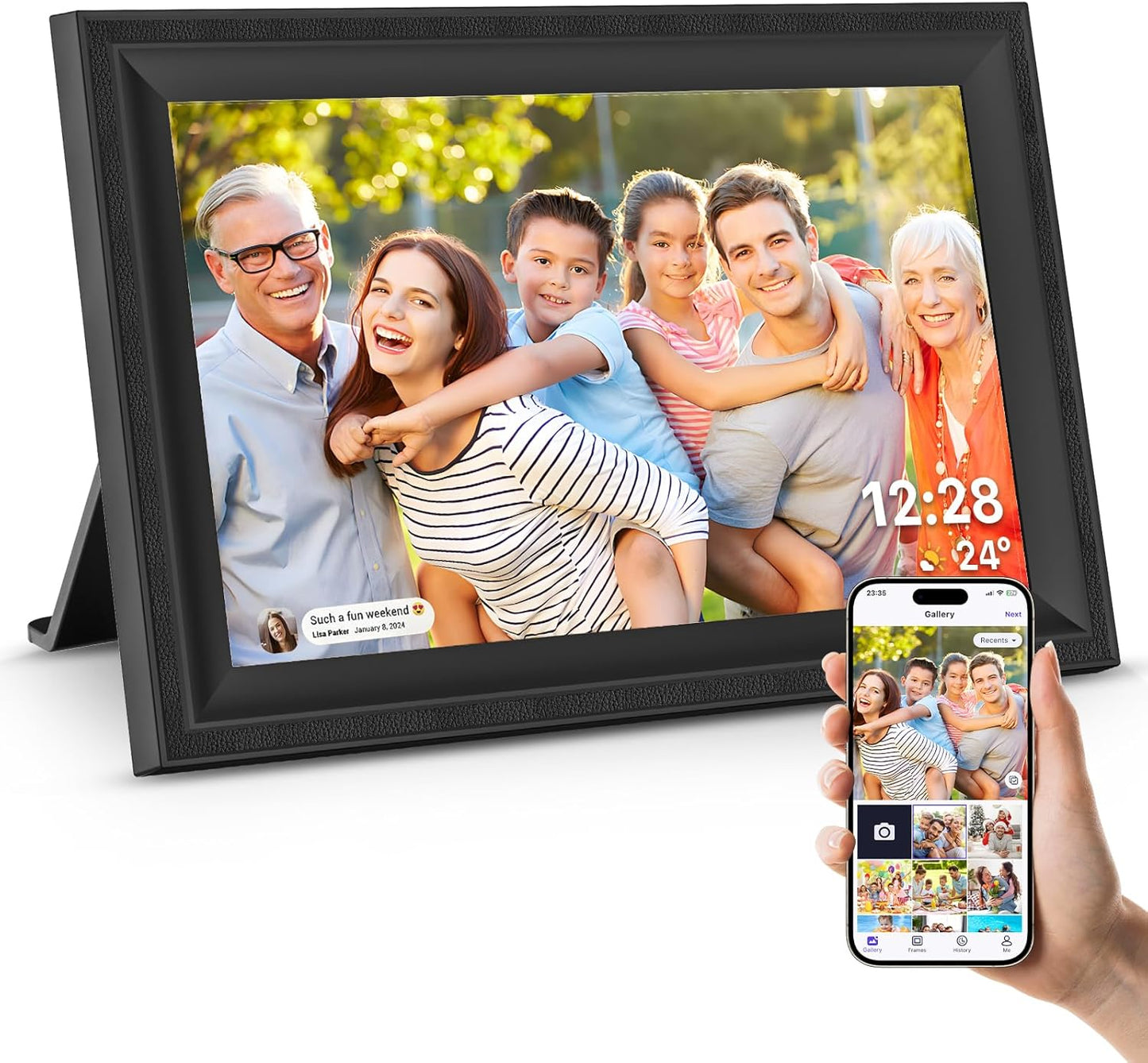 Smart Digital Picture Frame with WiFi and 16GB Storage