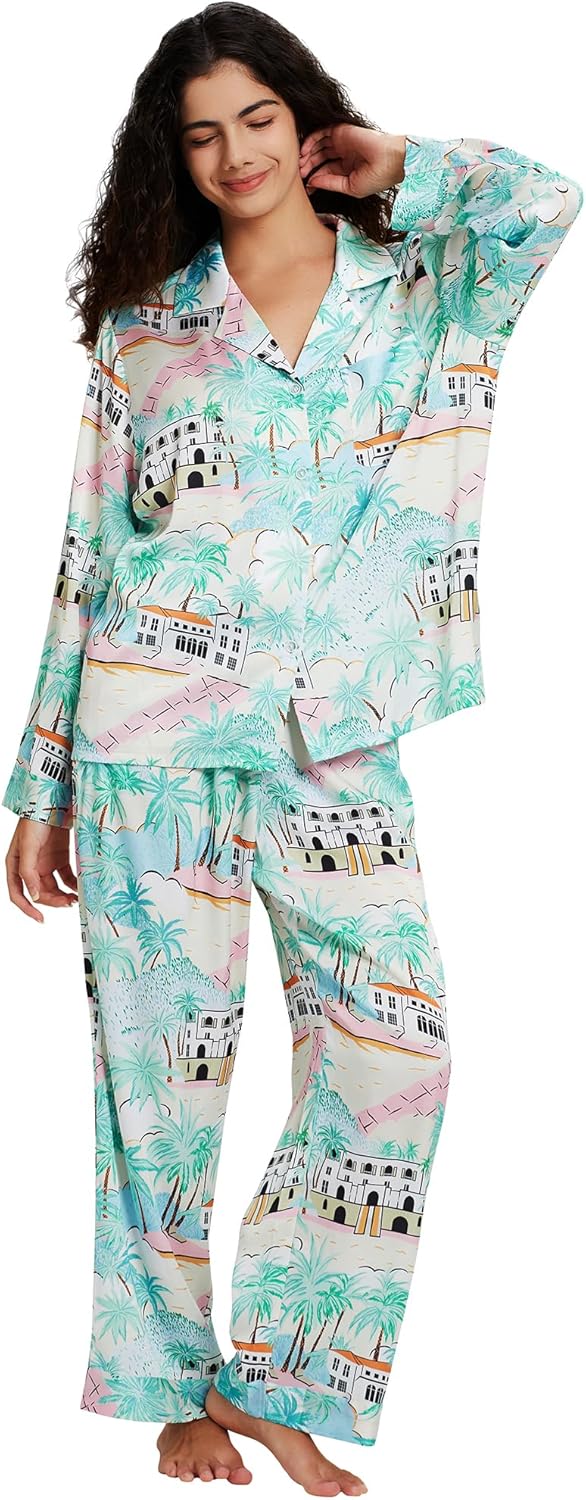 Womens Silk Satin Pajamas Set for Comfortable Sleepwear