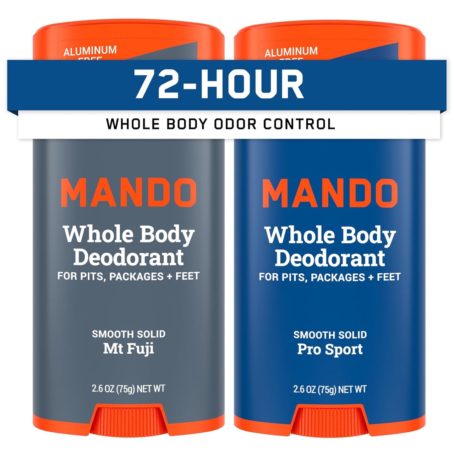 Mando Whole Body Deodorant for Men - 72 Hour Odor Control