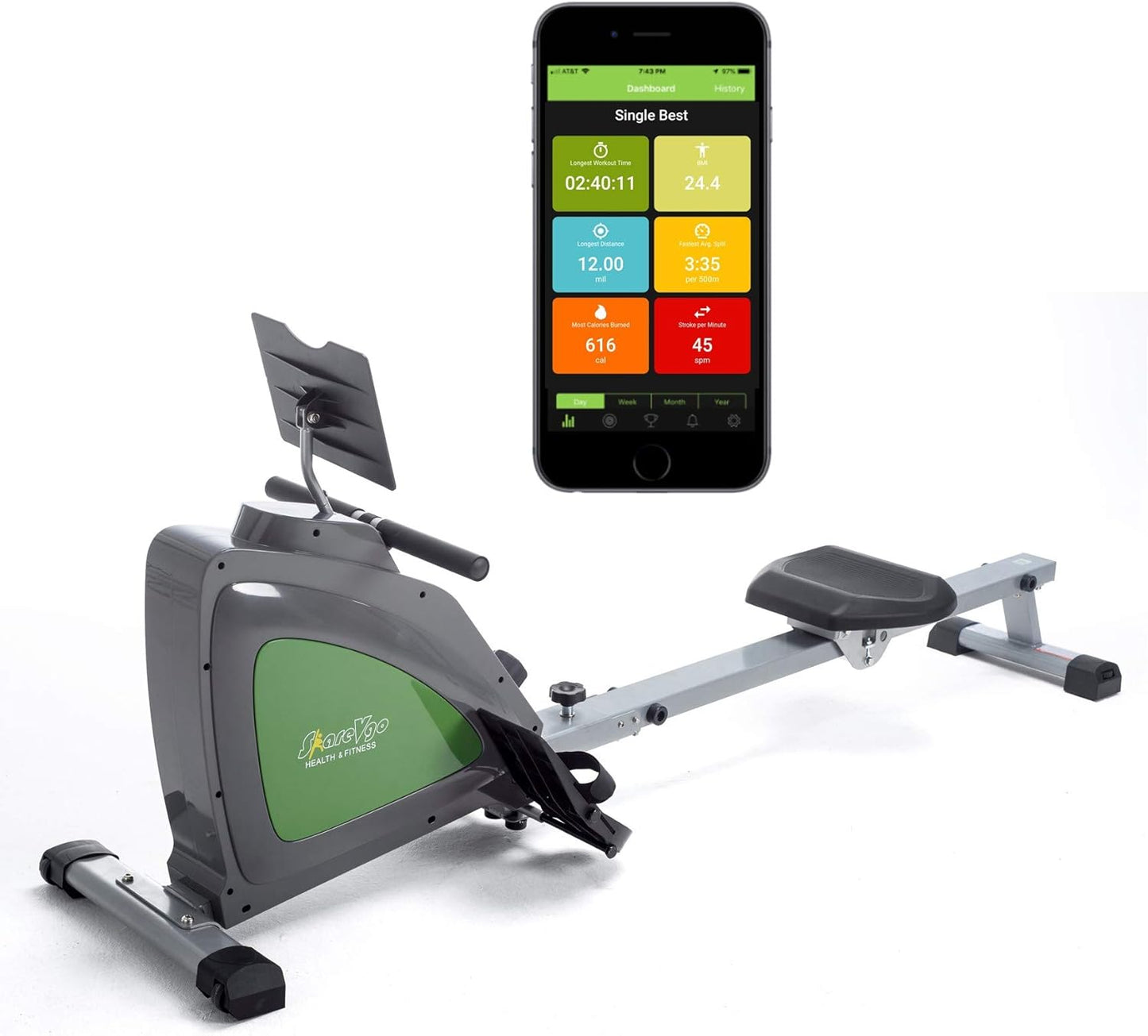 ShareVgo Smart Rower: Full Body Workout Tech