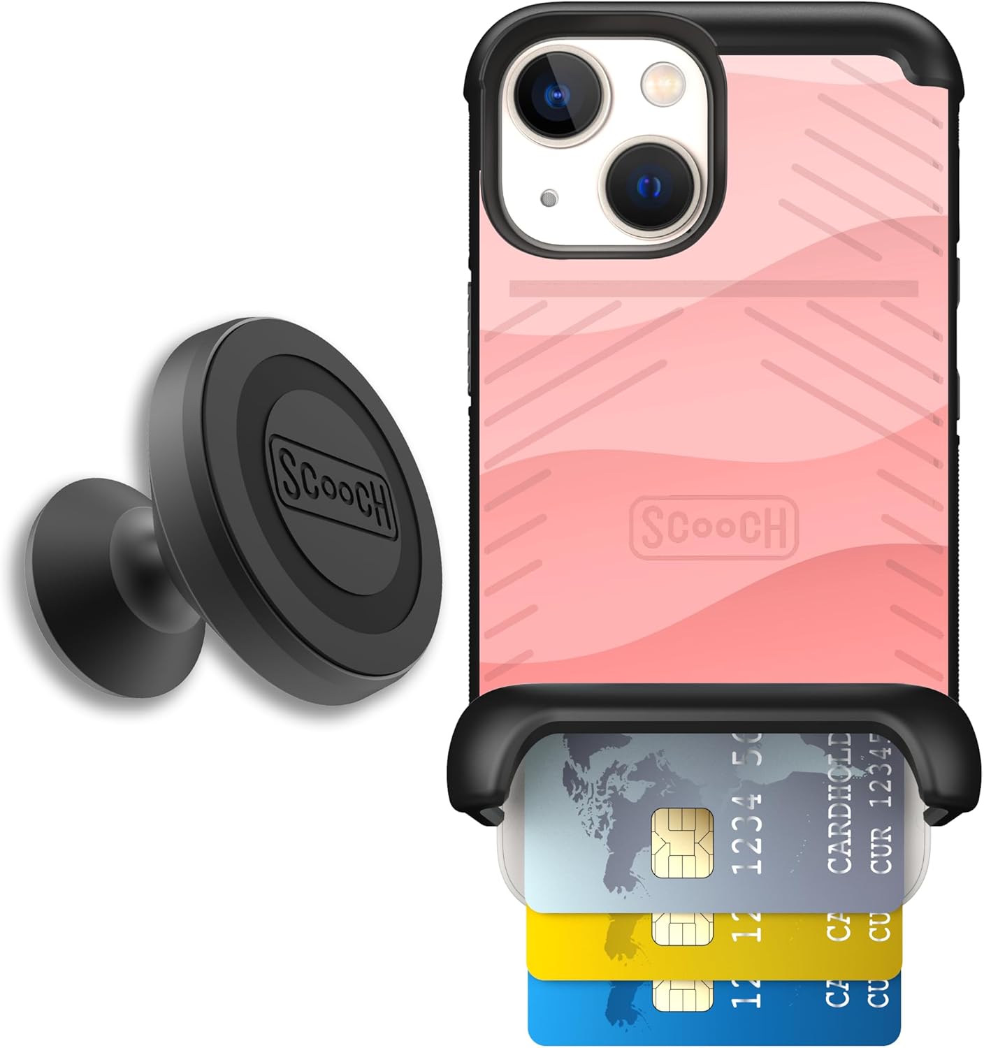 Scooch iPhone 13 Mini Case with Hidden Card Holder and Kickstand