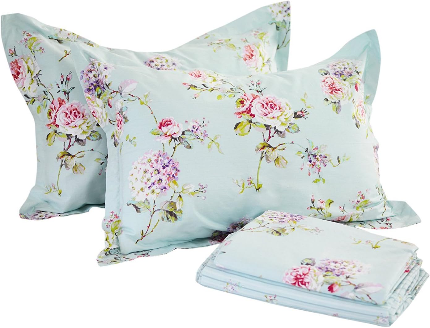 FADFAY King Sheet Set with Floral Design for Cozy Bedrooms