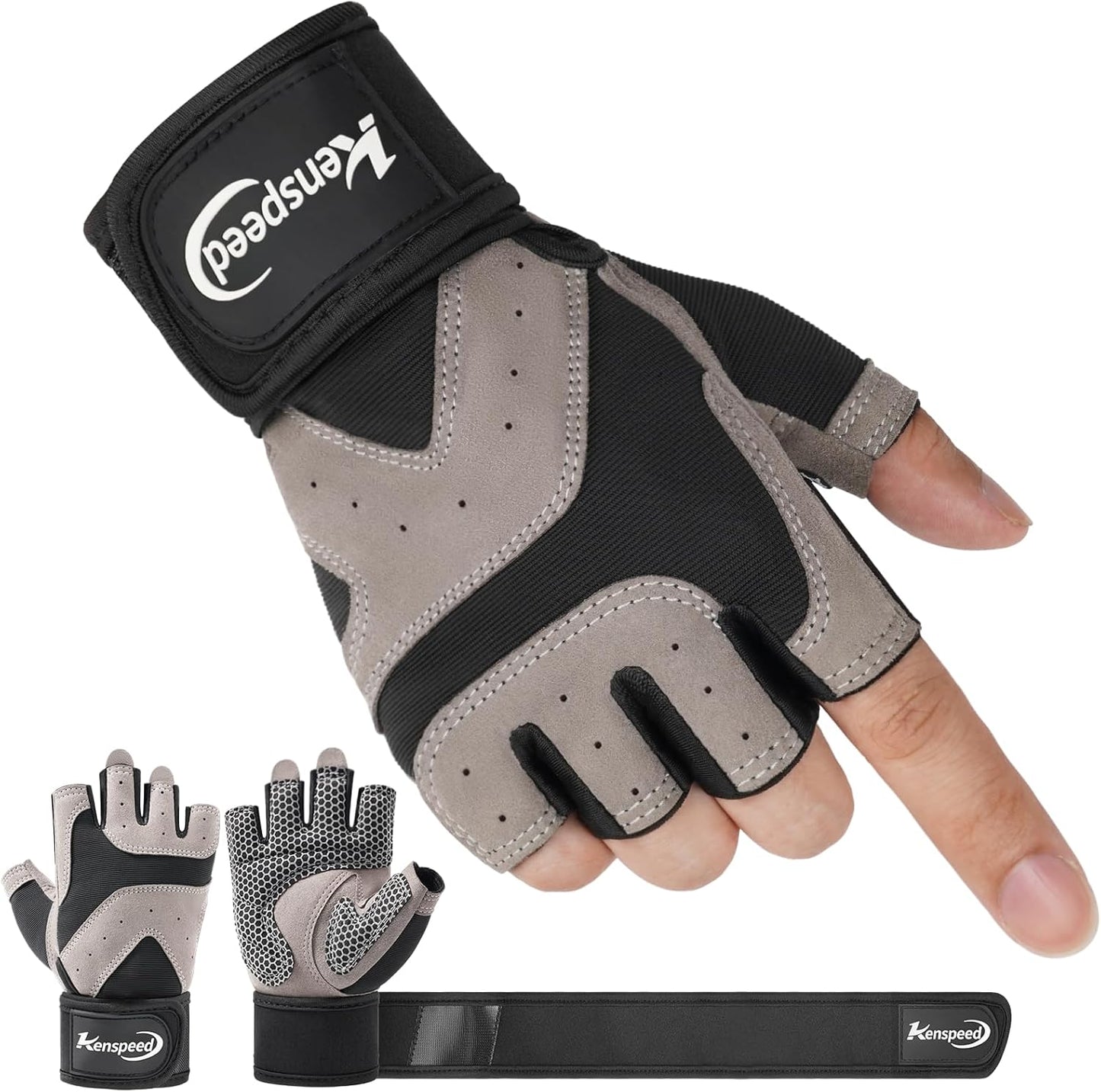Kenspeed Gym Gloves: Full Palm Protection & Wrist Support