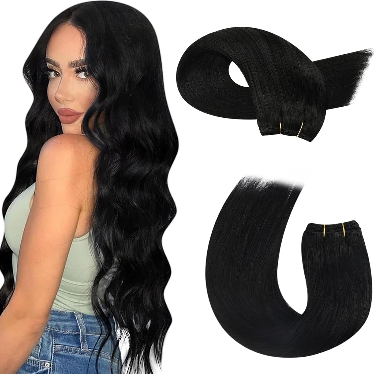 Moresoo Weft Extensions Human Hair for Natural Style