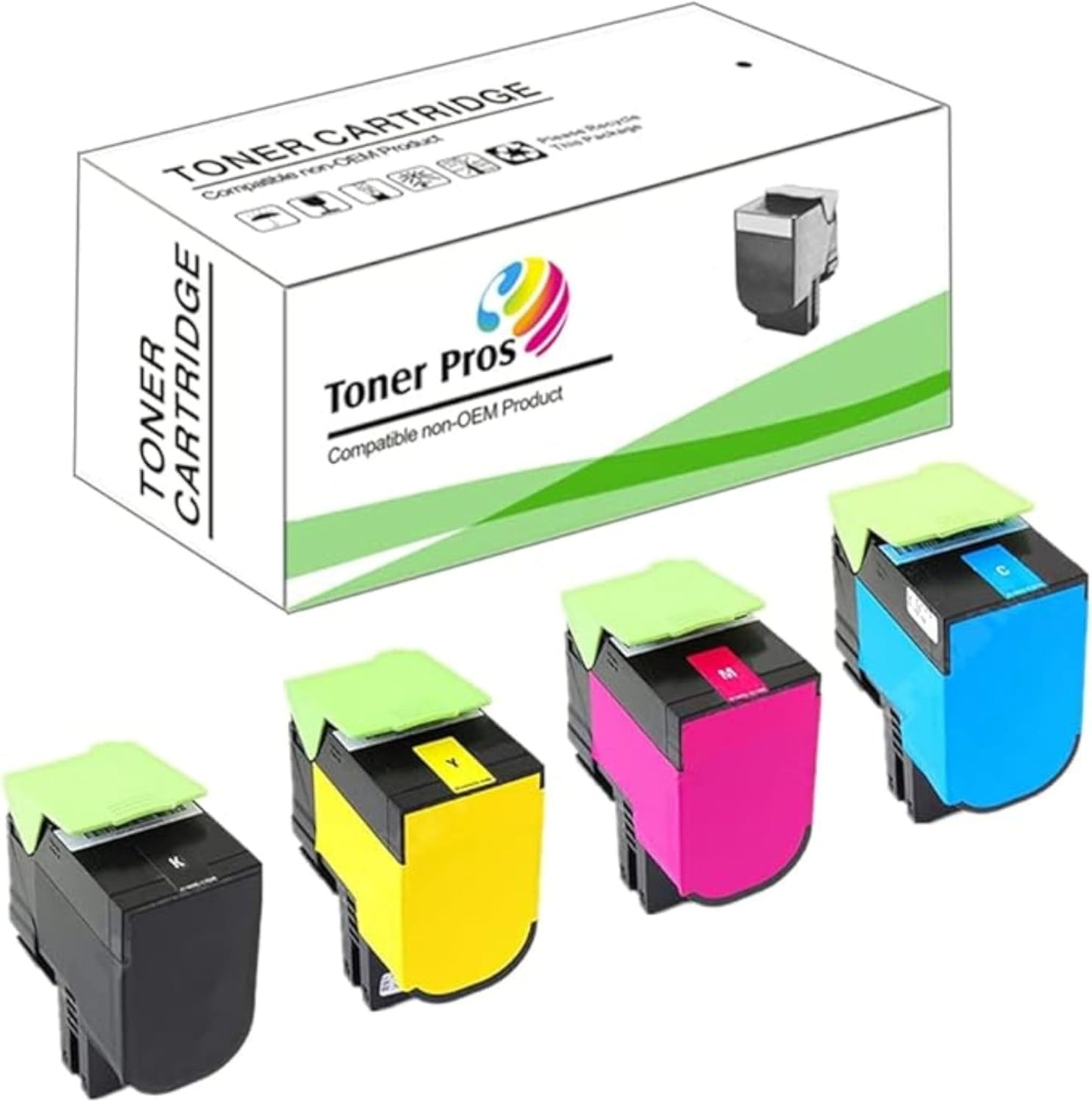 High-Yield 4 Color Set Toner Cartridge for Lexmark CS Series