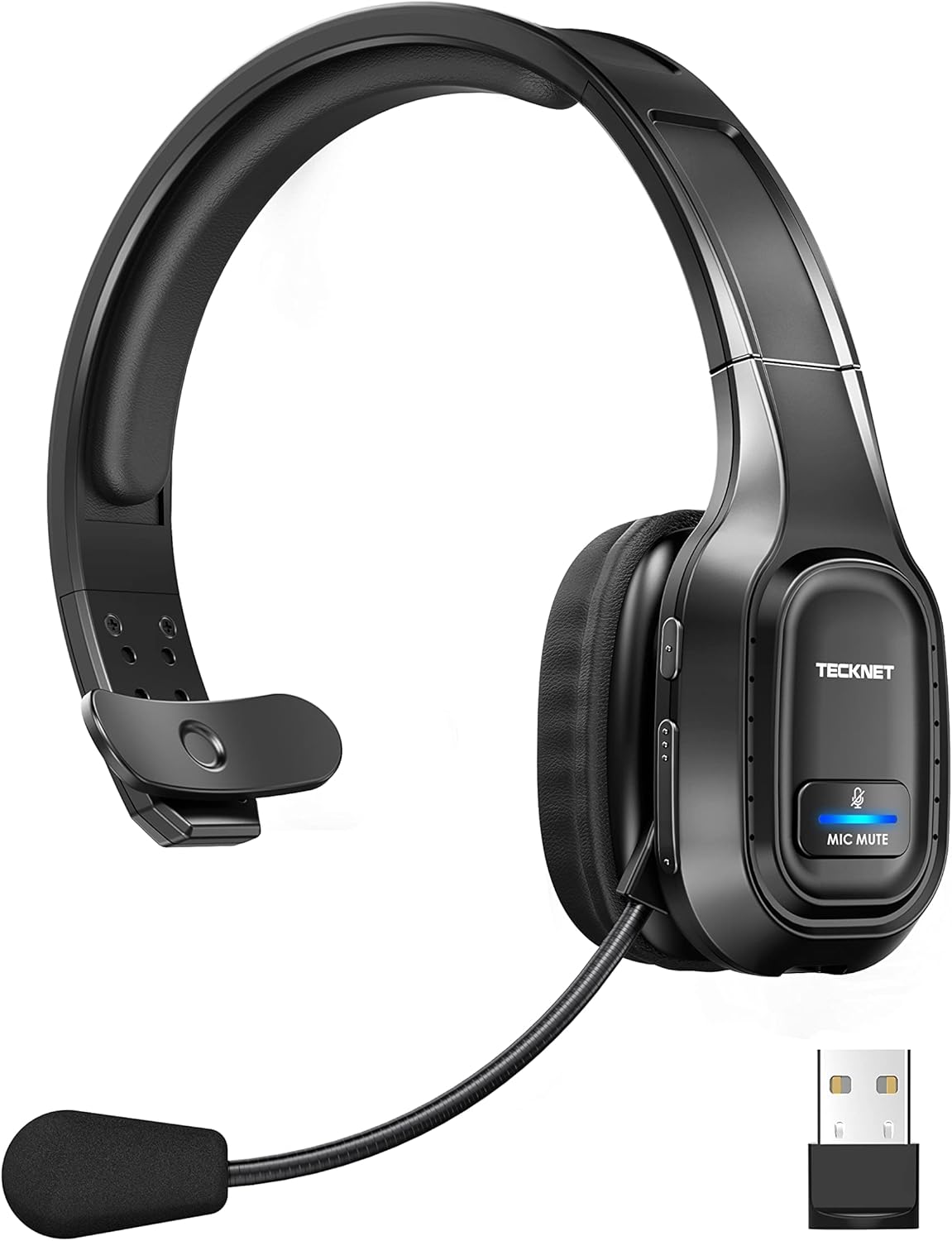 TECKNET Trucker Bluetooth Headset - Noise Canceling Hands-Free