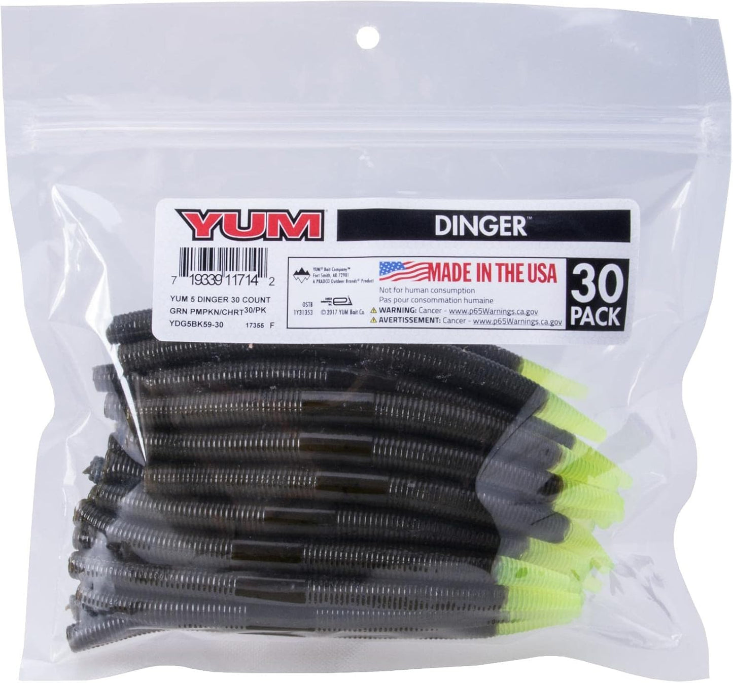 Yum 5 Dinger Blk: Irresistible Yum Lures
