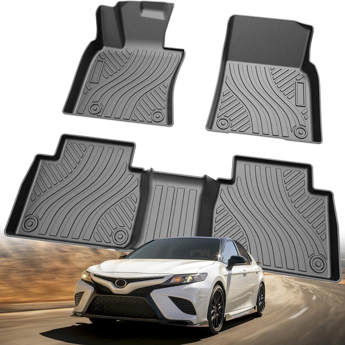 TPE All-Weather Floor Mats for Toyota Camry 2018-2024 Custom Fit