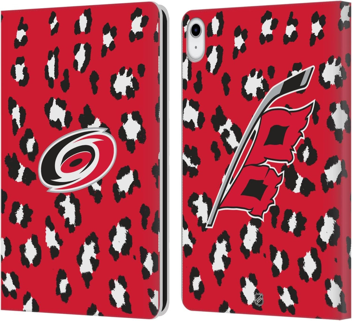 NHL Leopard Pattern Leather Wallet Case for iPad 10.9 2022/2025