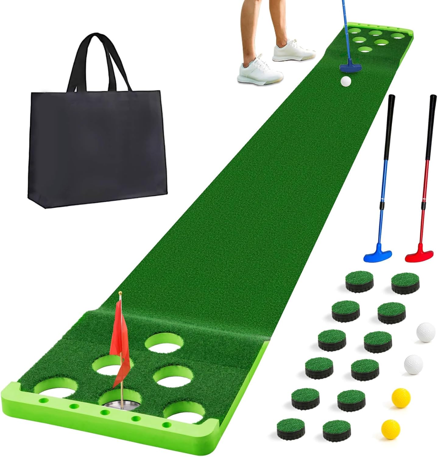 Golf Putting Game Set for Indoor & Outdoor Fun with 4 Balls