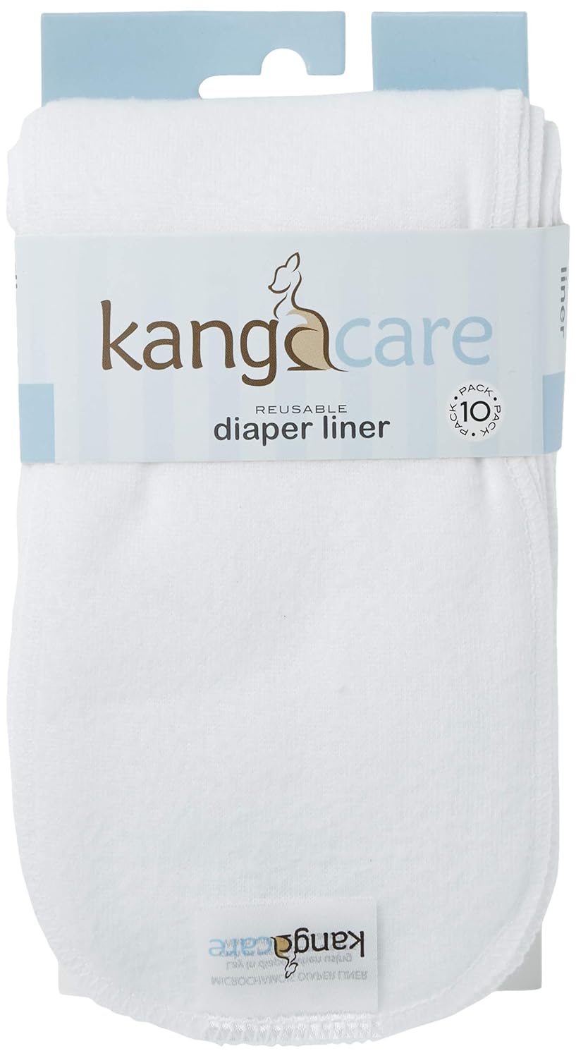 10 Pack Reusable Diaper Liners, Baby Cream Safe