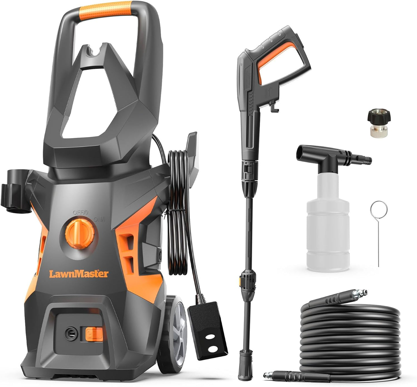 LawnMaster Electric Pressure Washer - High Power Foam Clean