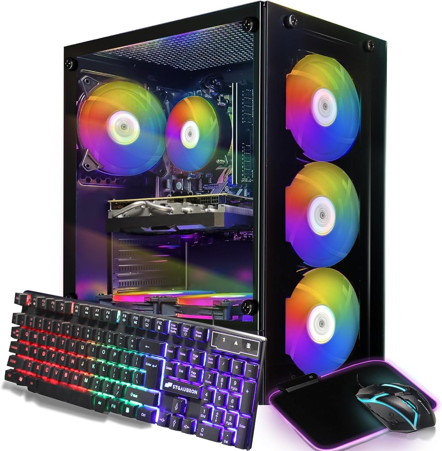 Powerful STGAubron Gaming PC: Intel Core i7, Radeon RX 5700, 16G RAM