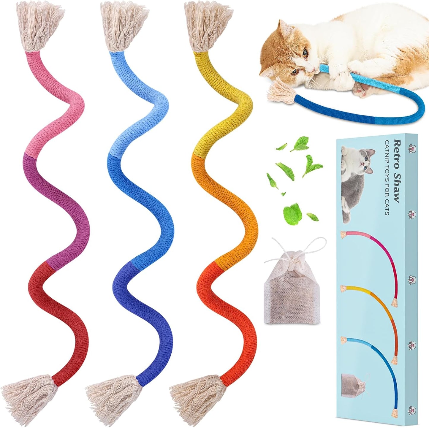 Interactive Catnip Rope Toys Set