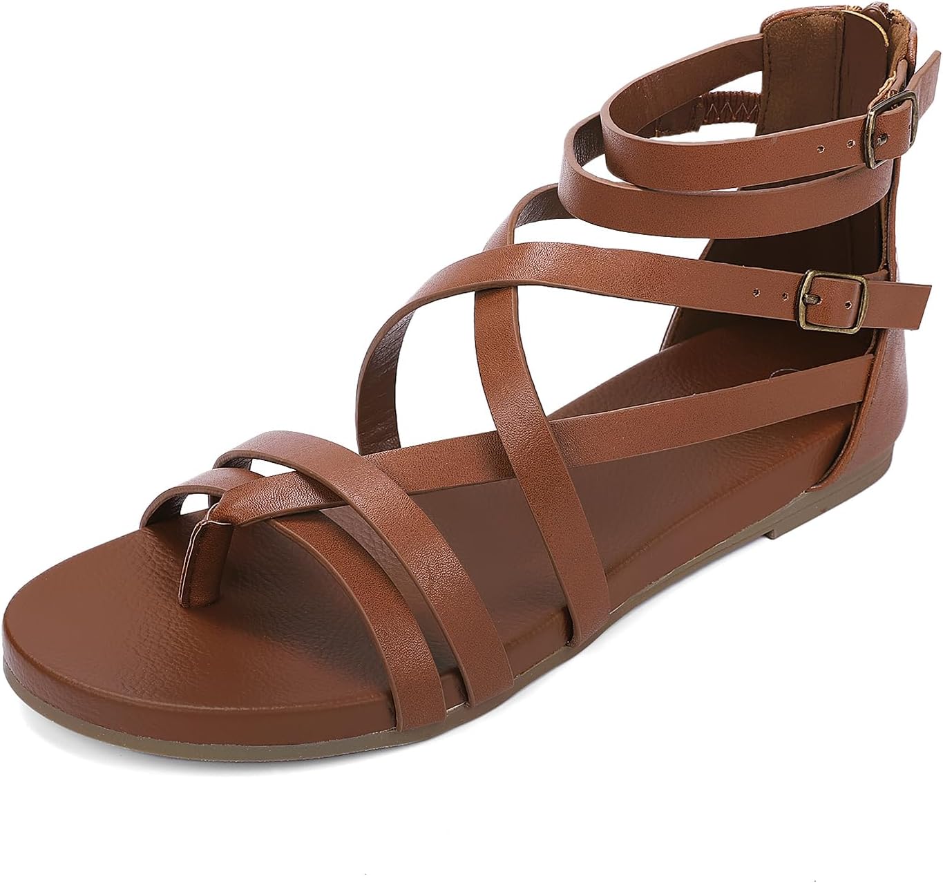 Luffymomo Women's Gladiator Strap Sandals for Summer Comfort