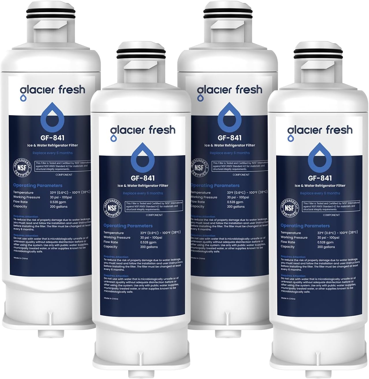 GLACIER FRESH Replacement Water Filters for Samsung Refrigerators