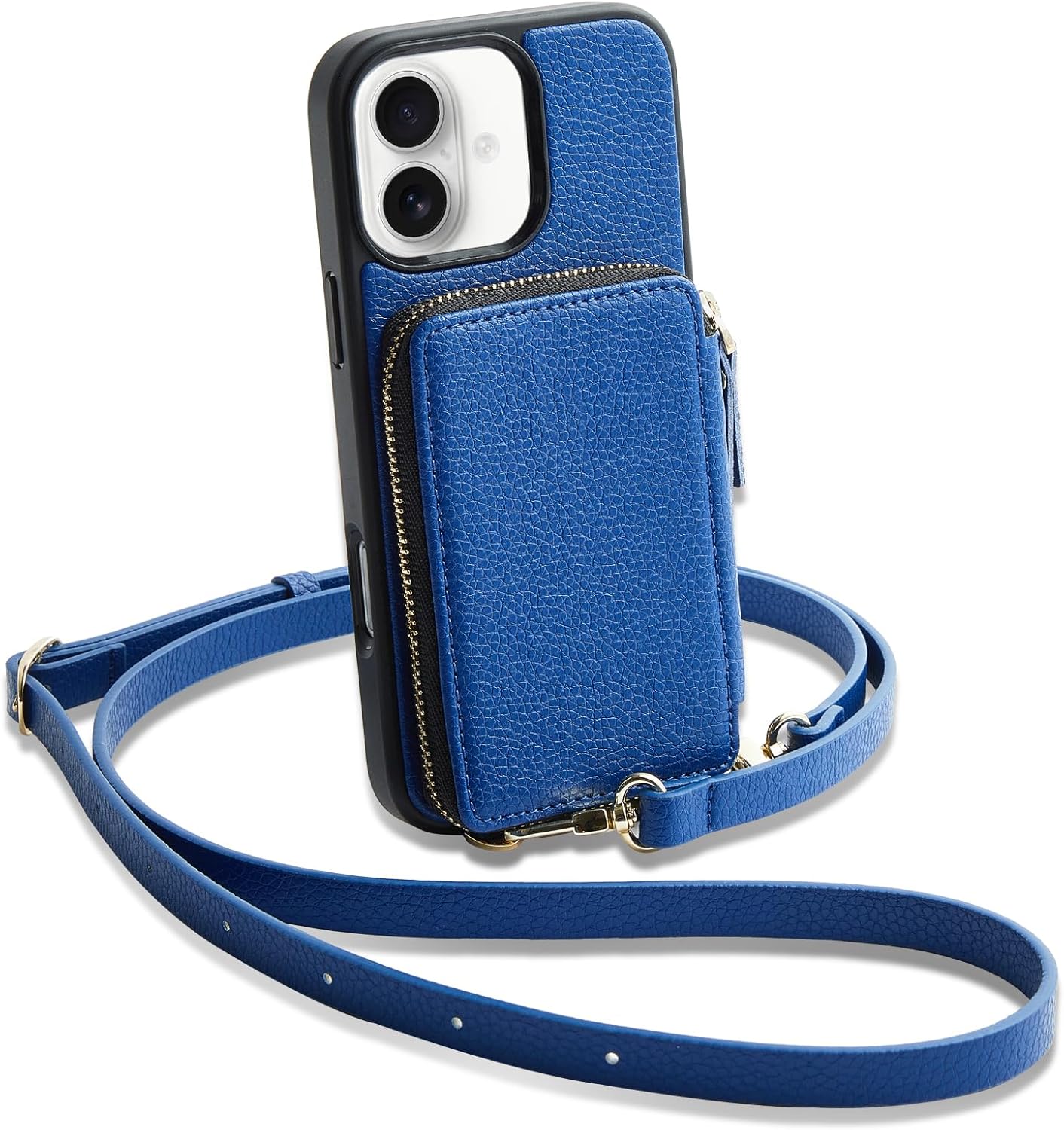 ZVE iPhone 16 Wallet Case with RFID Blocking and Crossbody Strap