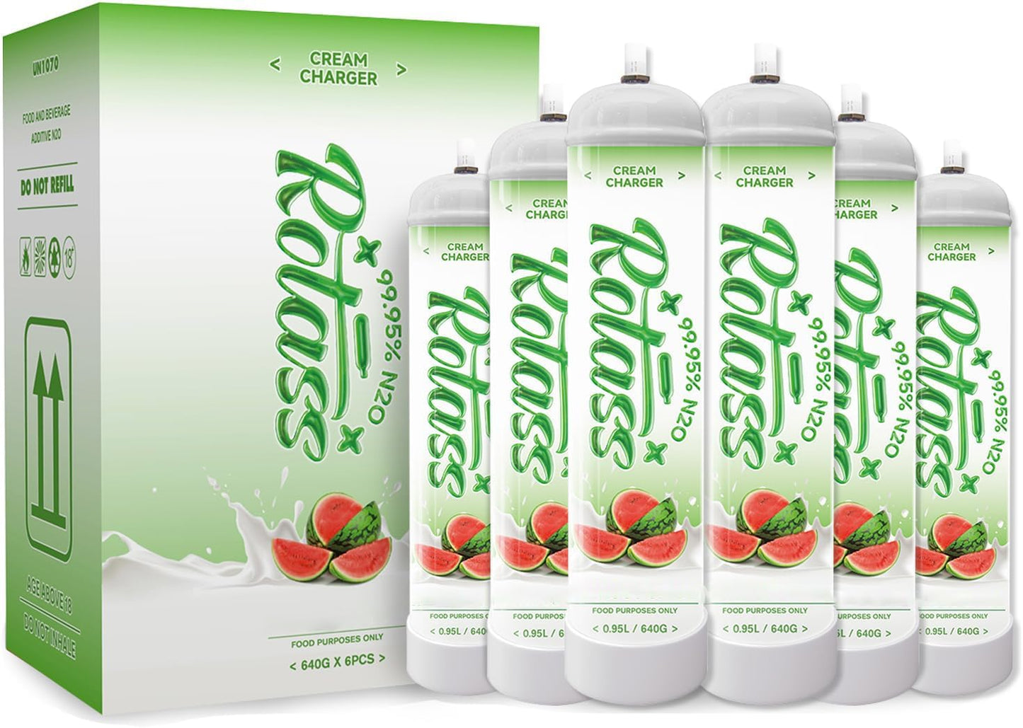 Watermelon Whipped Cream Dispenser - 6 Cylinders