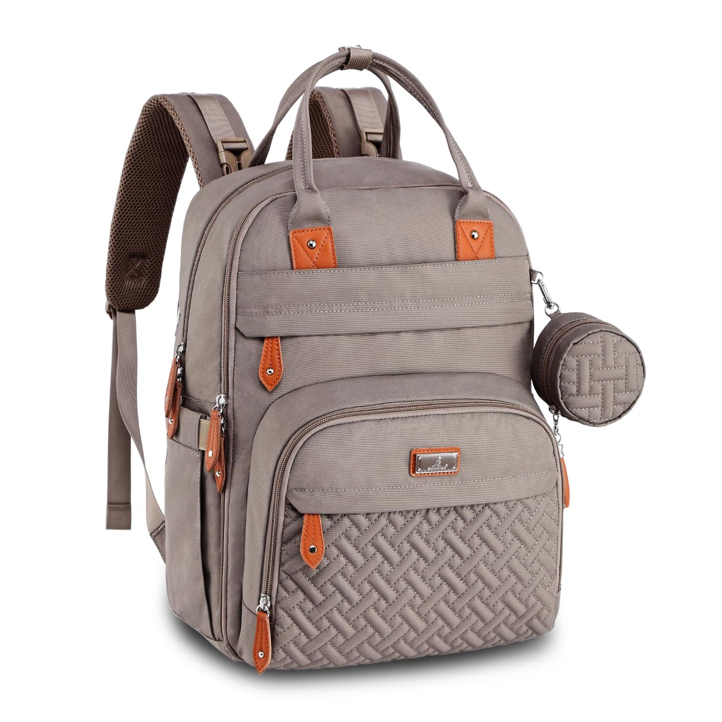 BabbleRoo Diaper Bag Backpack - Multi Function Travel Tote