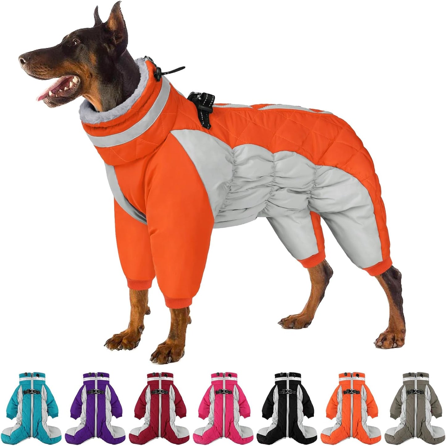 SUNFURA Full Body Dog Coat - Warm Fleece Jacket for Dogs