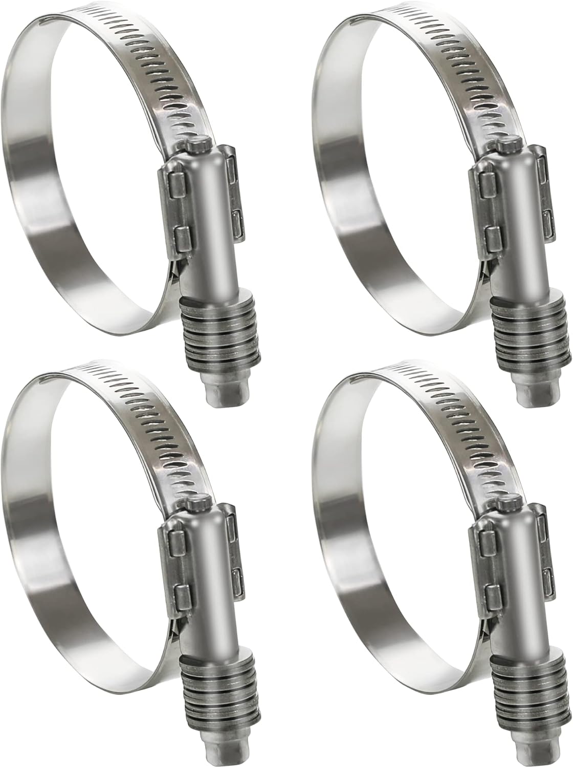 4 Pack Heavy Duty Worm Hose Clamp for Plumbing and Automotive Use