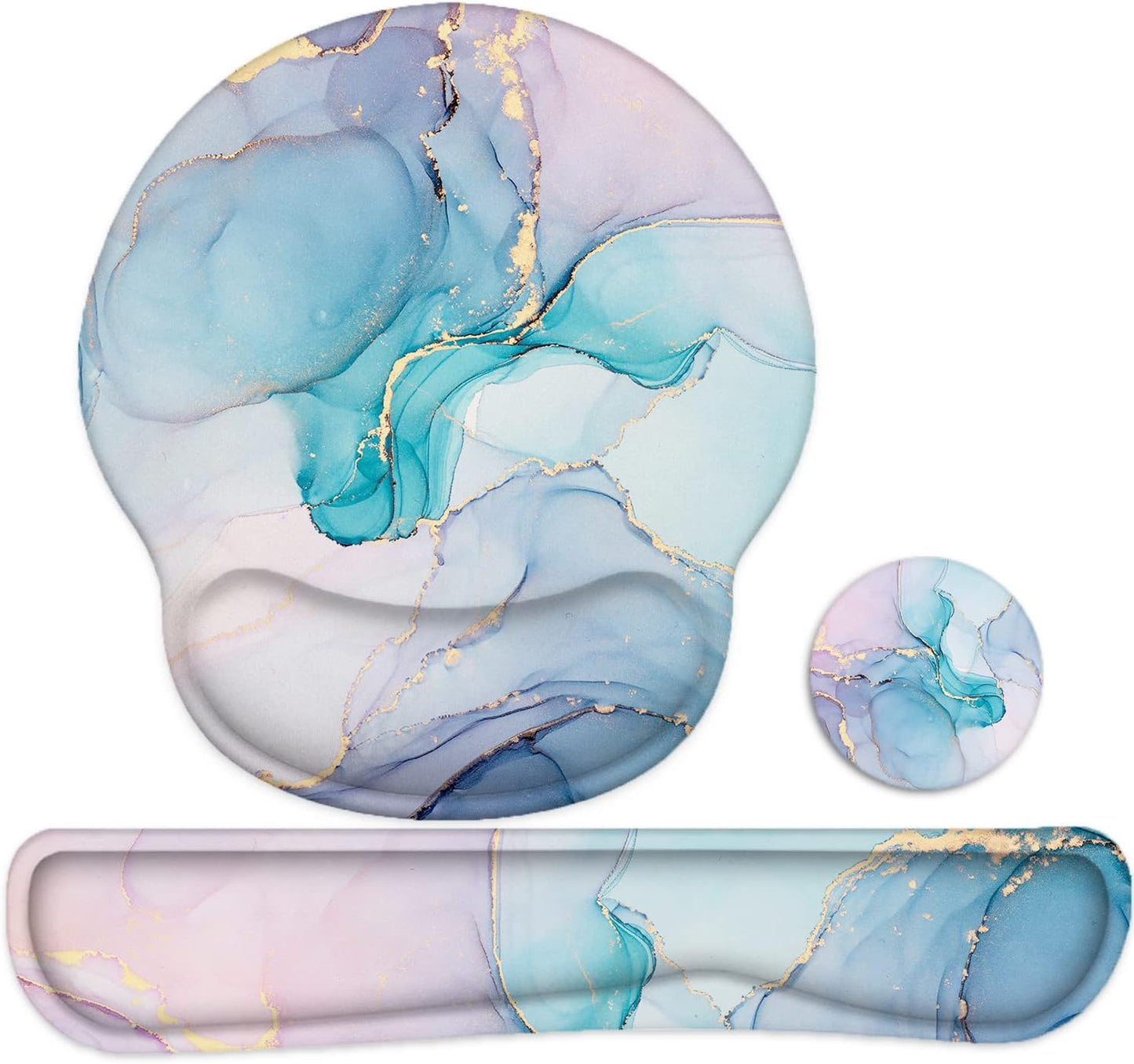 Ergonomic 3-in-1 Memory Foam Mouse Pad - LATEEFAH