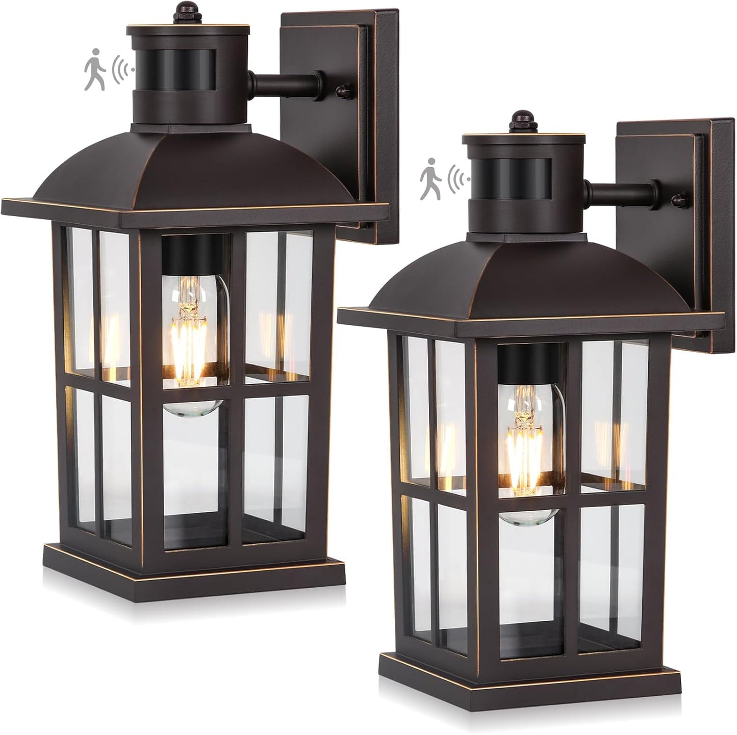 13in Motion Sensor Porch Lights for Outdoor Security and Style