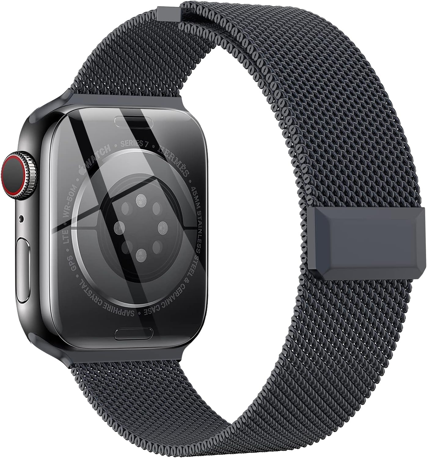 EPULY Stainless Steel Mesh Band - Magnetic Clasp, Space Grey