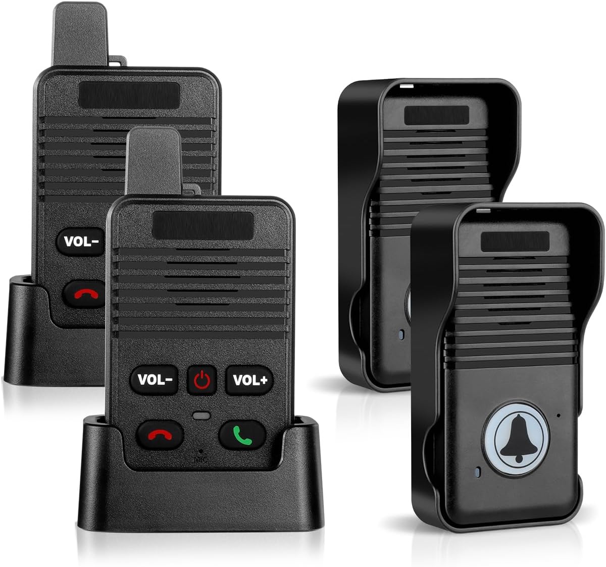 Hands-Free Wireless Doorbell Set: 1000ft Range, Full Duplex Communication