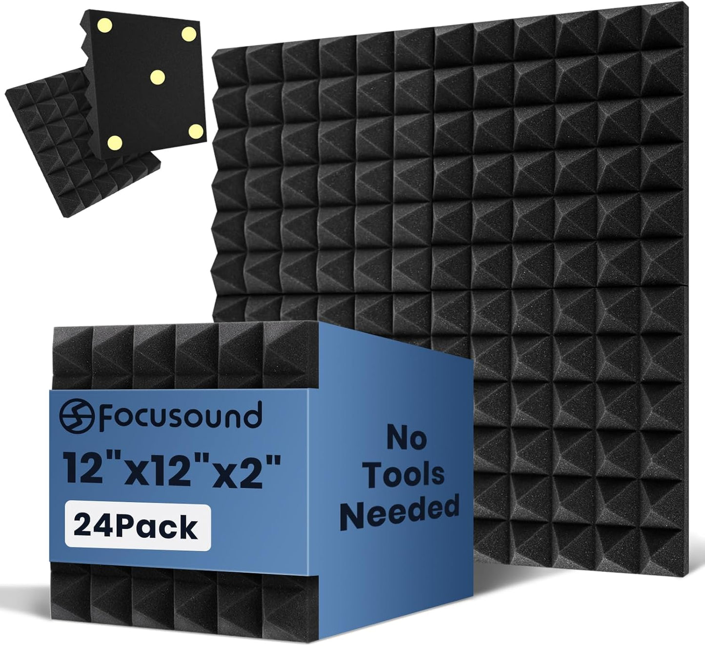 Acoustic Panels 24 Pack for Sound Proofing and Noise Control