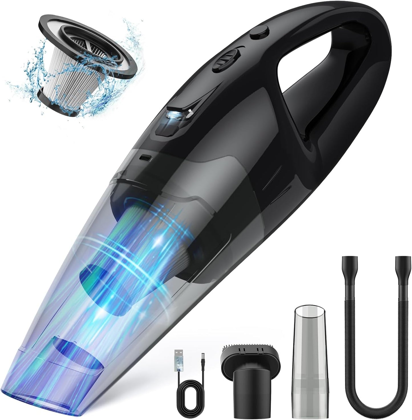 Powerful Cordless Handheld Vacuum - Lightweight & USB Rechargeable