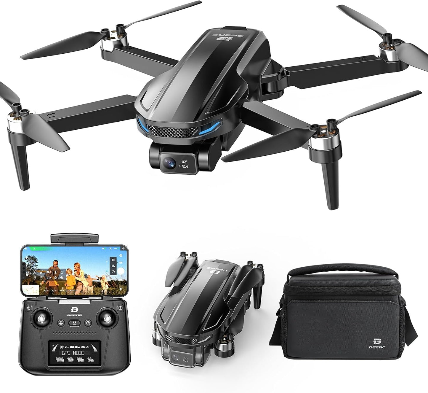 DEERC D65 4K GPS Drone | EIS Gimbal | 30FPS Video